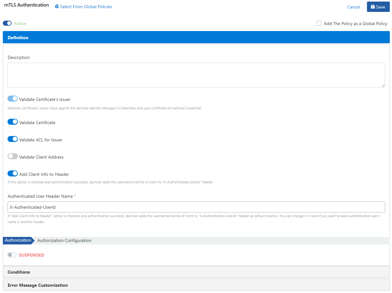 mTLS Authentication