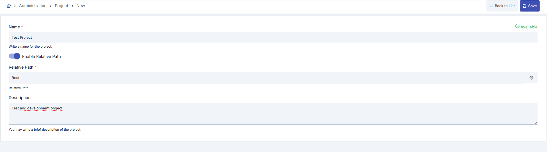 Project Settings
