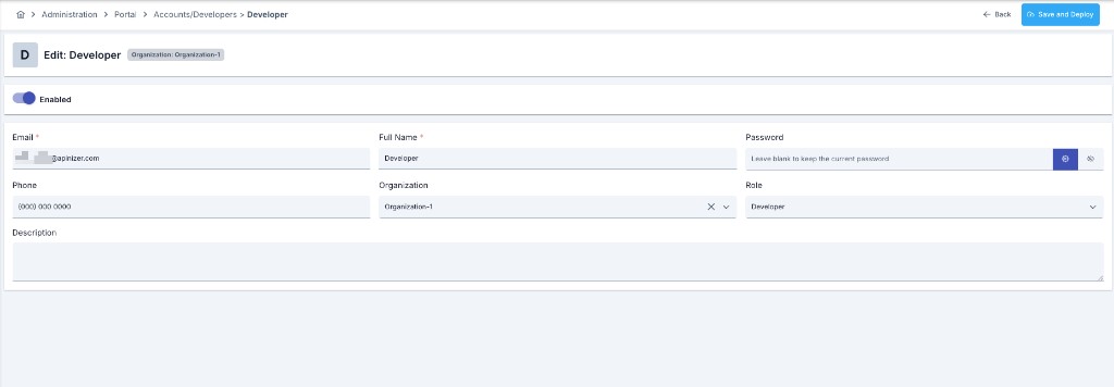 Account Edit — Role field