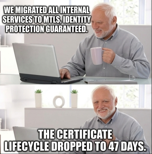 We migrated all internal services to mTLS, then the certificate lifecycle dropped to 47 days
