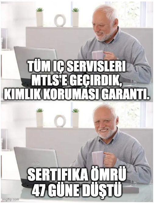 Tüm iç servisleri mTLS'e geçirdik derken sertifika ömrünün 47 güne düşmesi
