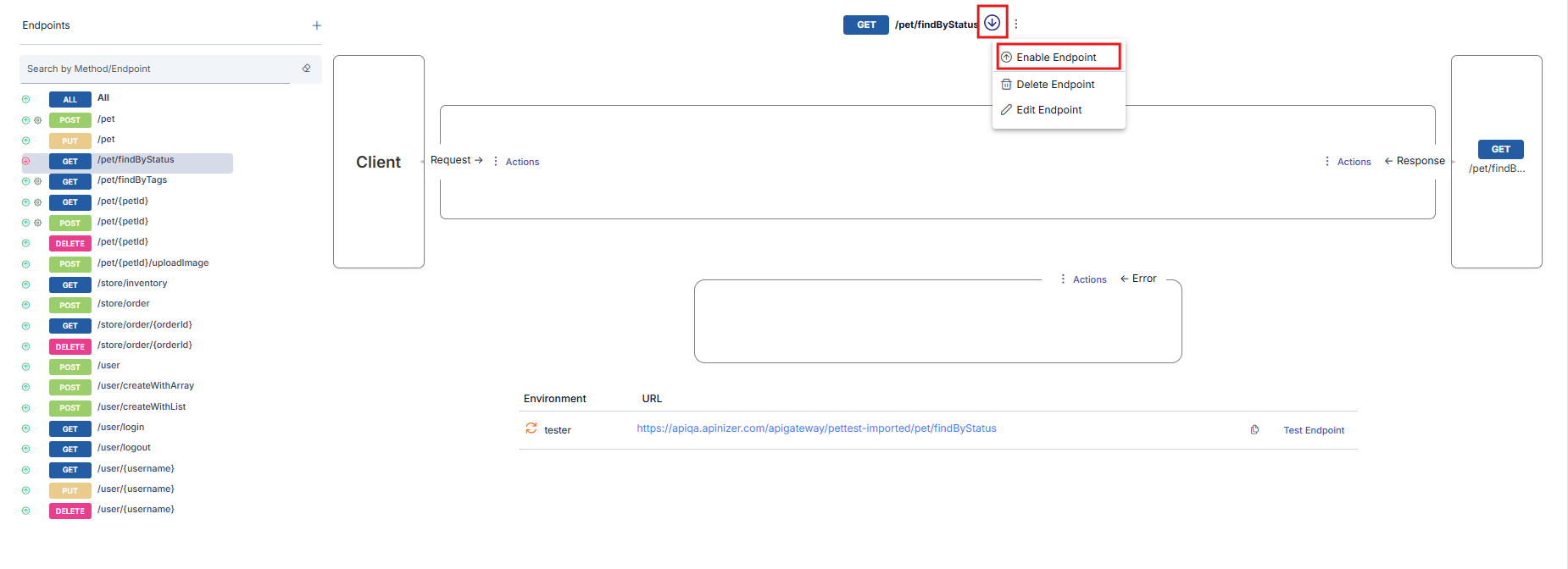 Method/Endpoint Disabling