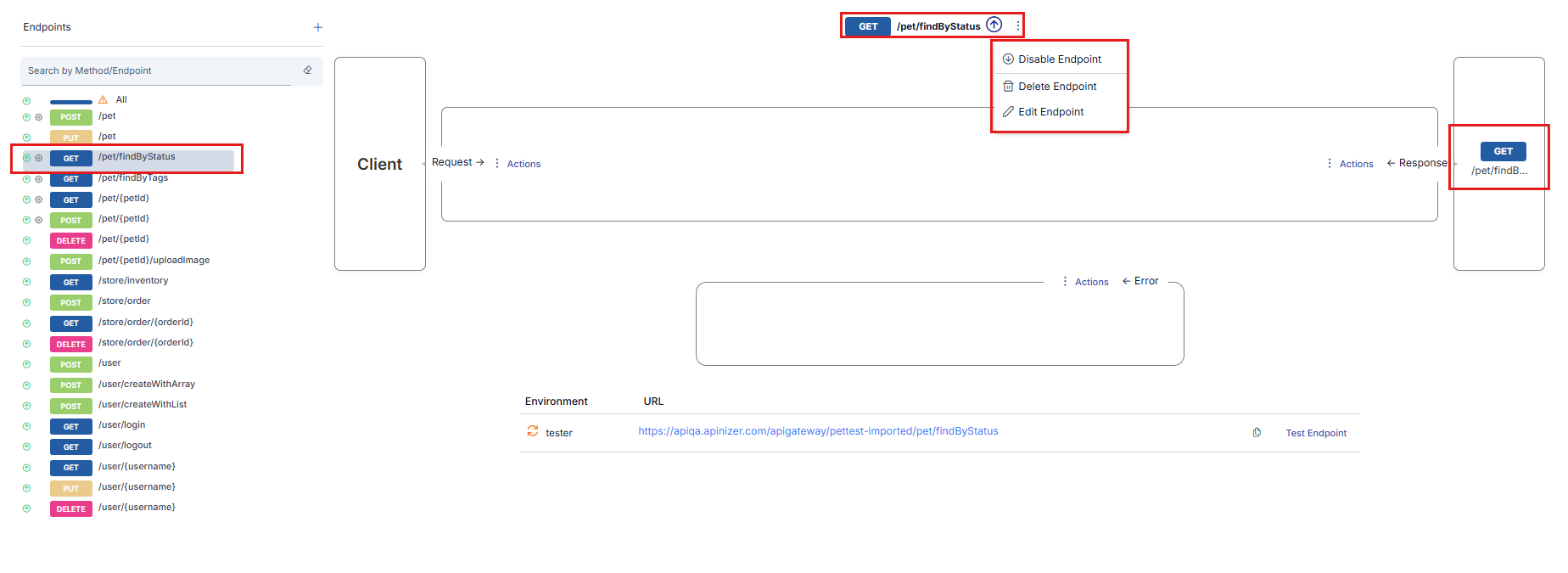 Method/Endpoint Selection