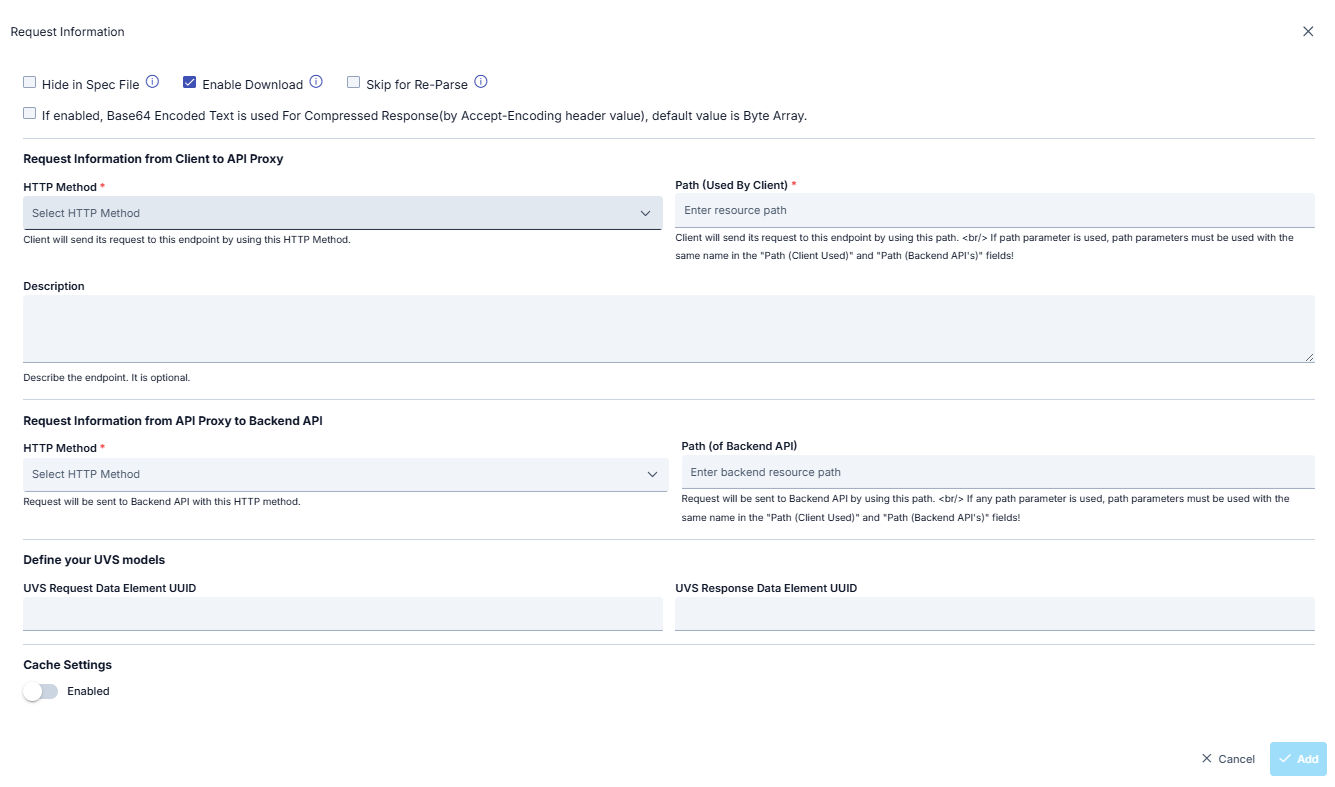 REST Endpoint Settings