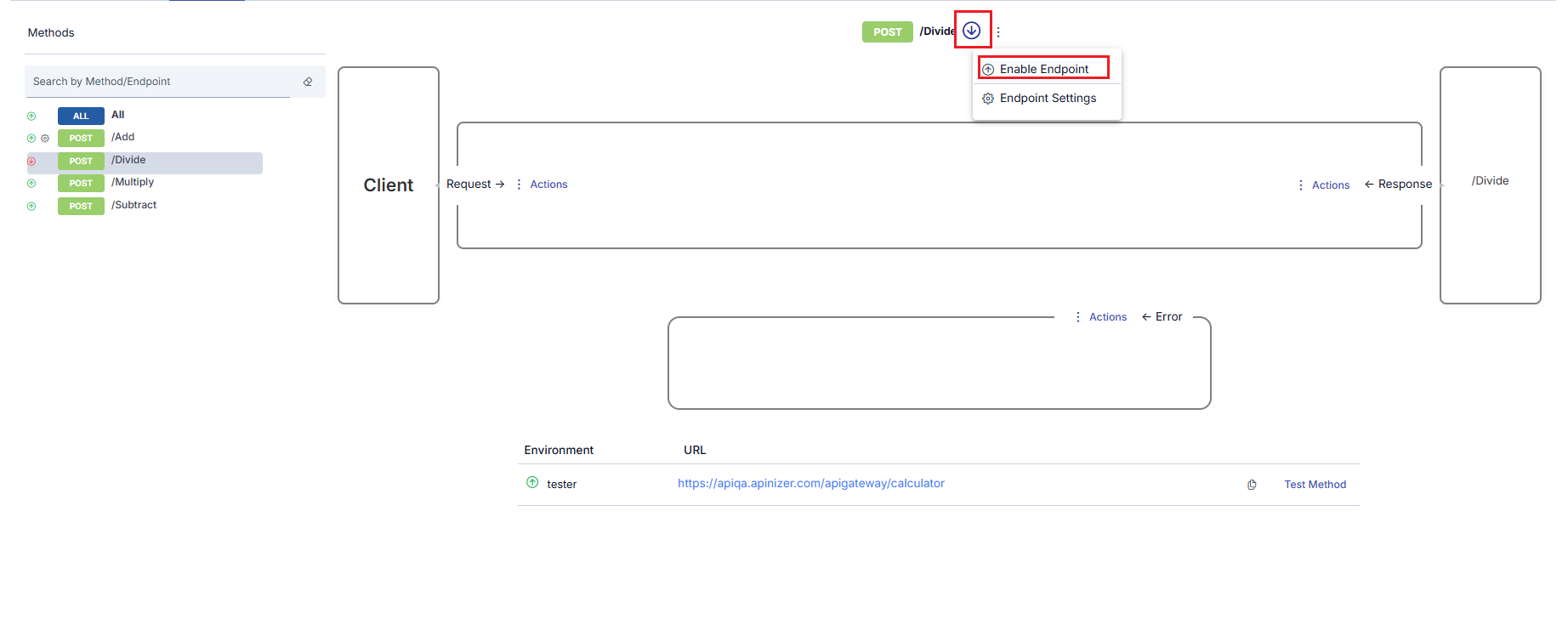 Method/Endpoint Disabling