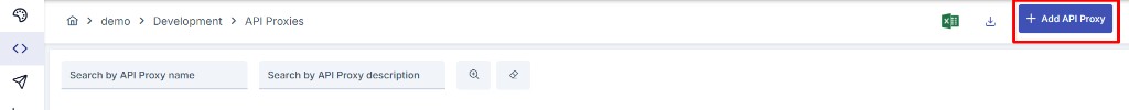 Add API Proxy button