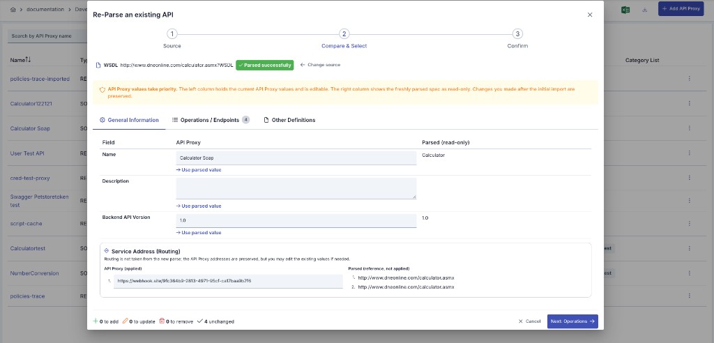 Reparse wizard — General Information tab