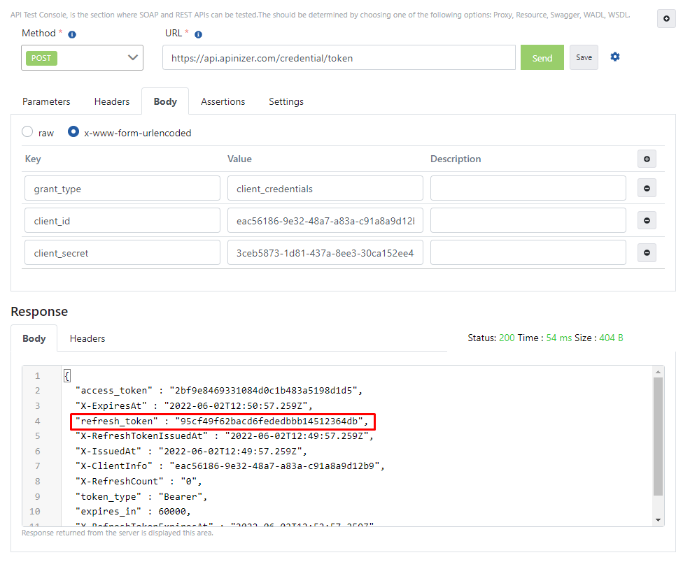 ACL OAuth2 Refresh Token Request