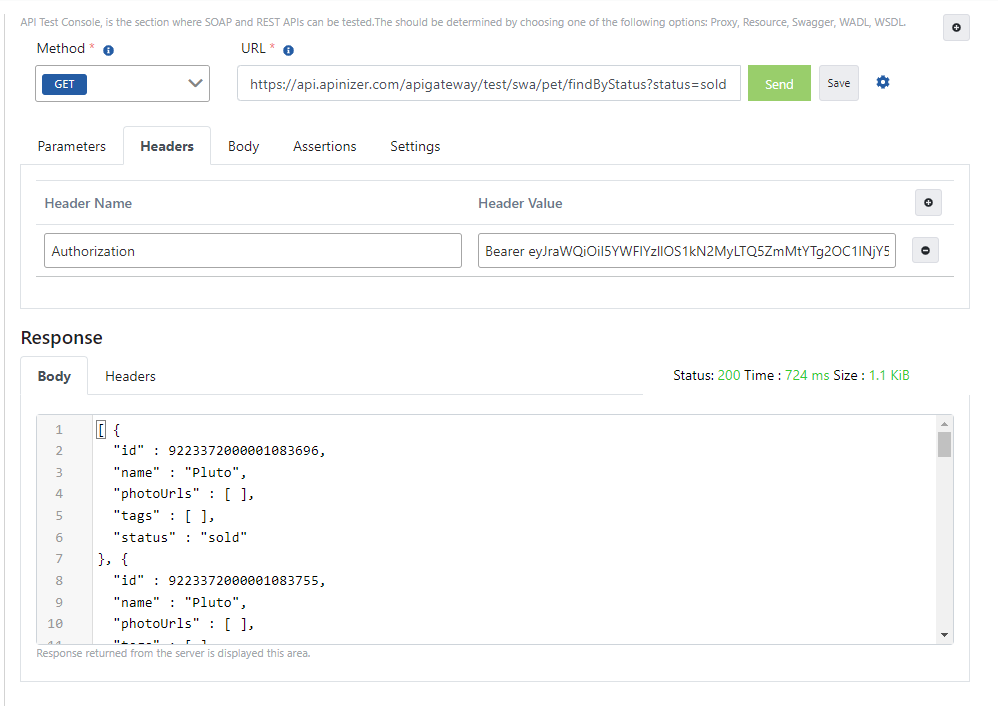 Sending Request with JWT Password Token