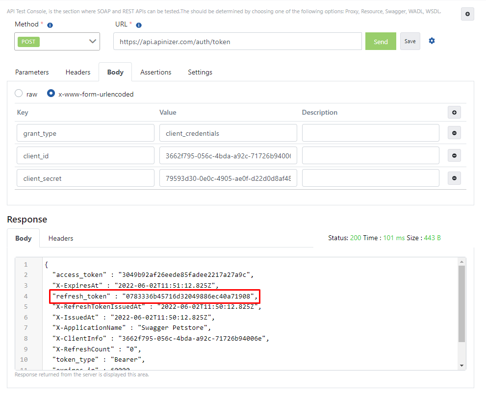 OAuth2 Refresh Token Request