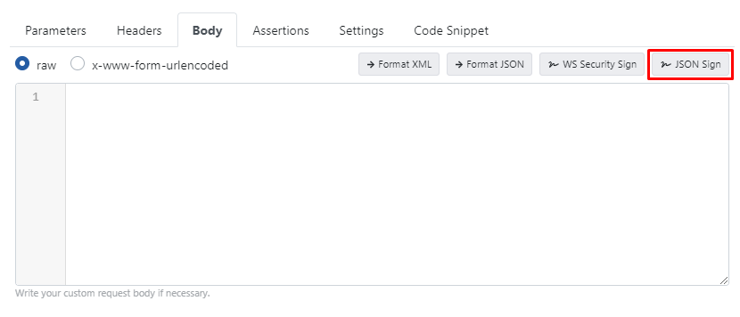 JSON İmzala