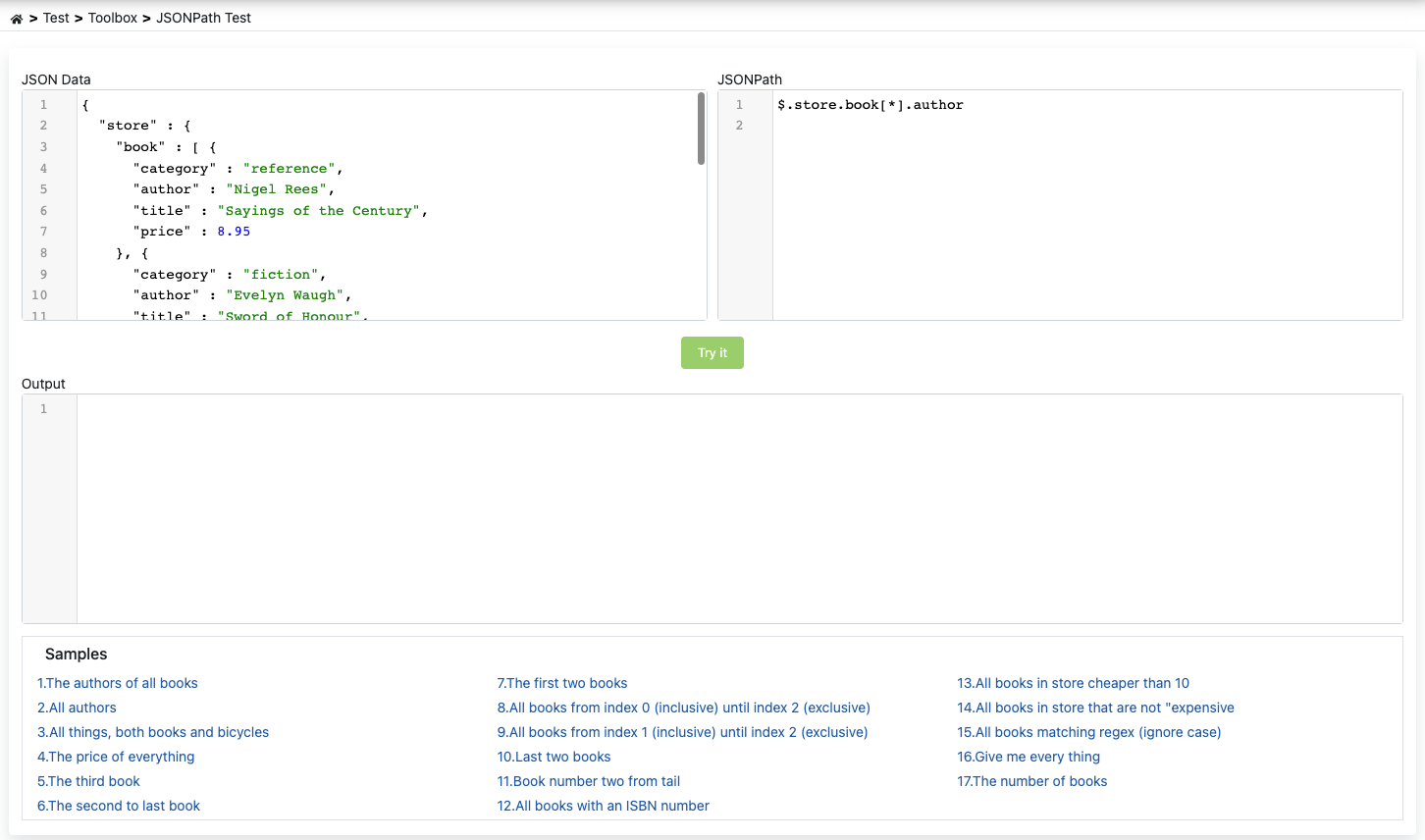 JSONPath Test