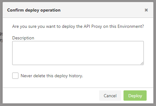 Deploy Dialog