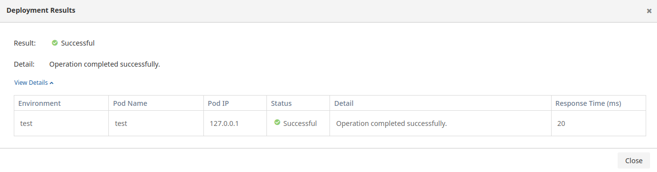 Deployment Results