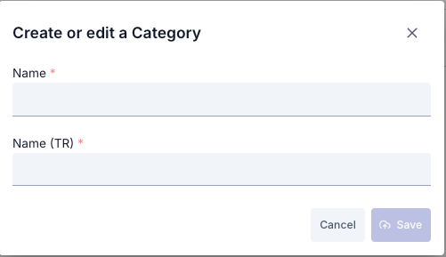 Category Creation Form