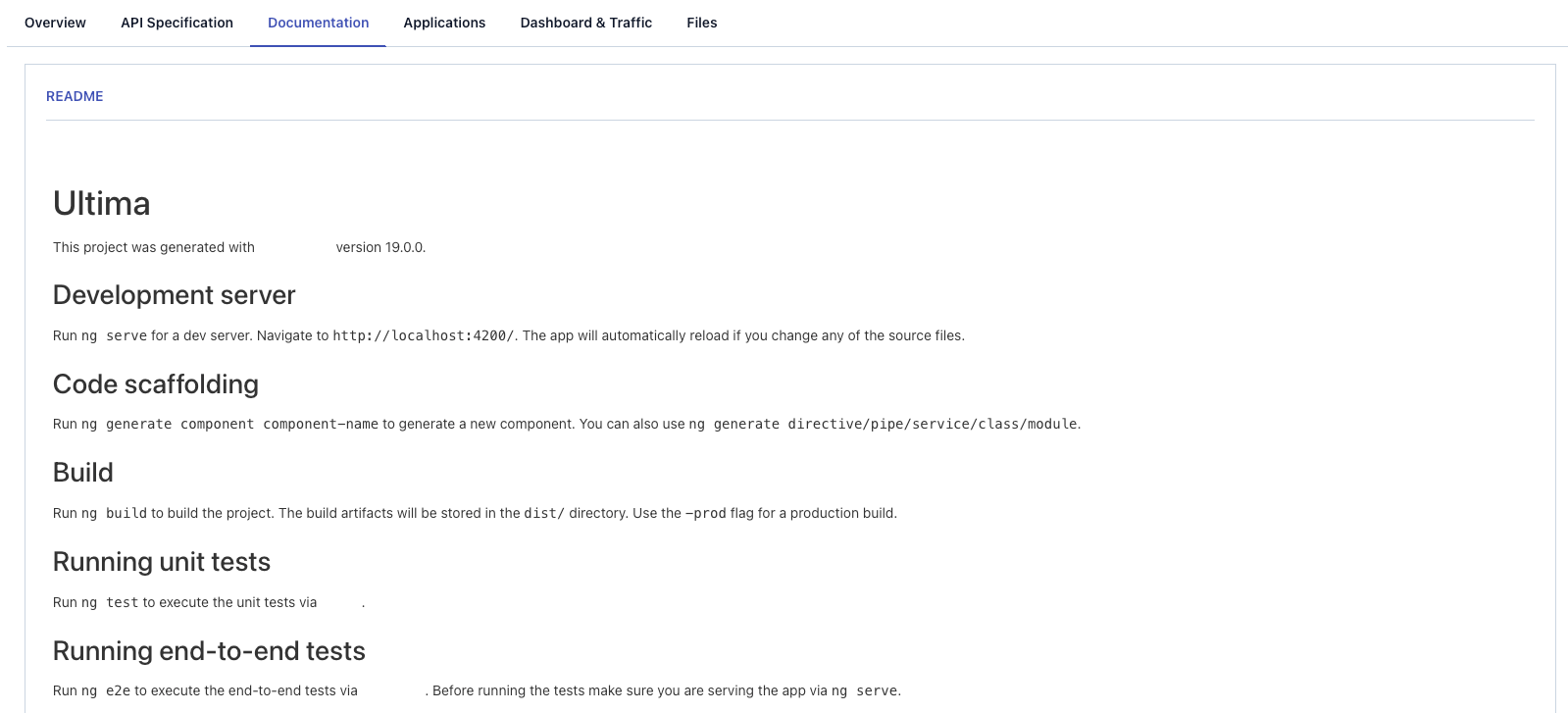 Documentation Tab