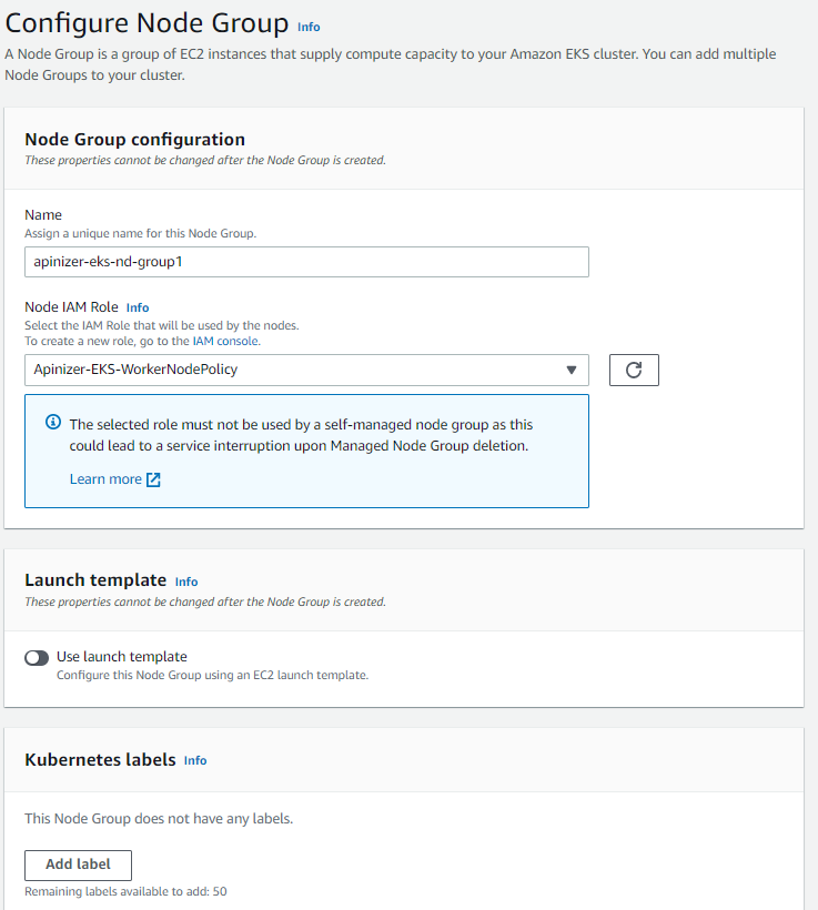 Node Group Config