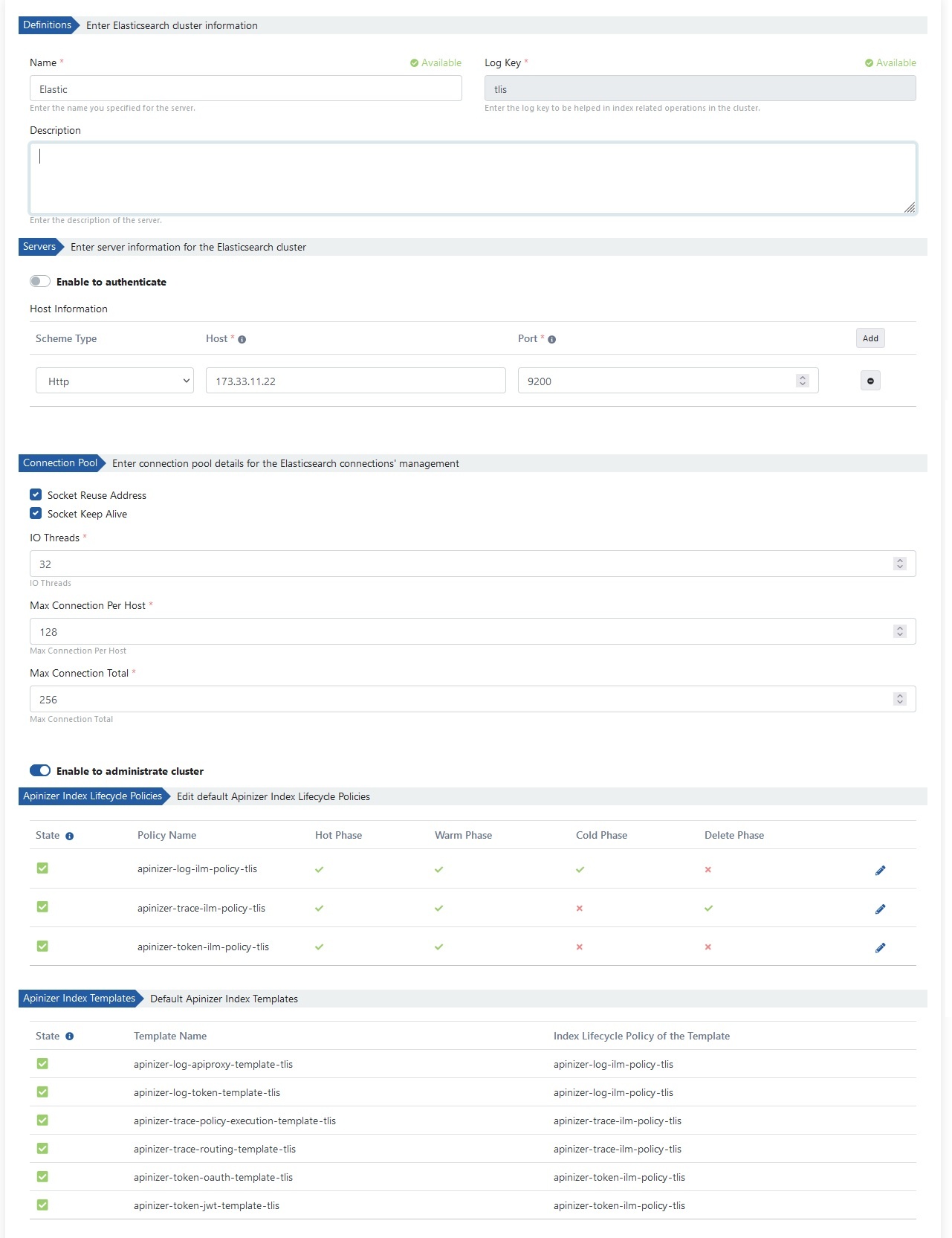 Elasticsearch Cluster Tanımlama