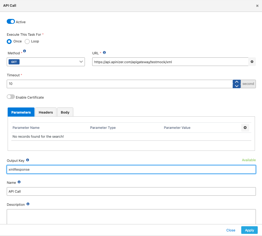 Task-1: Reading data with API Call connector