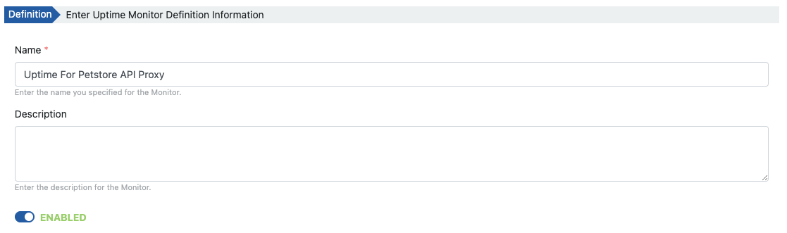 General Definition Information for Uptime Monitor