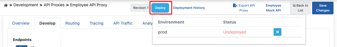Deploy Dialog
