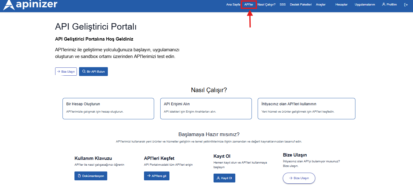APIs Page