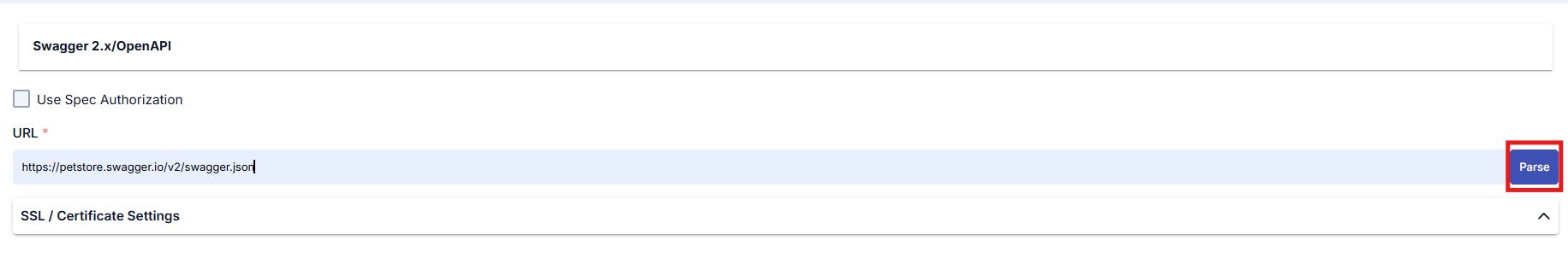 URL Entry Screen