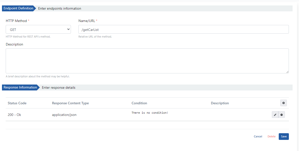 Create API Proxy Button