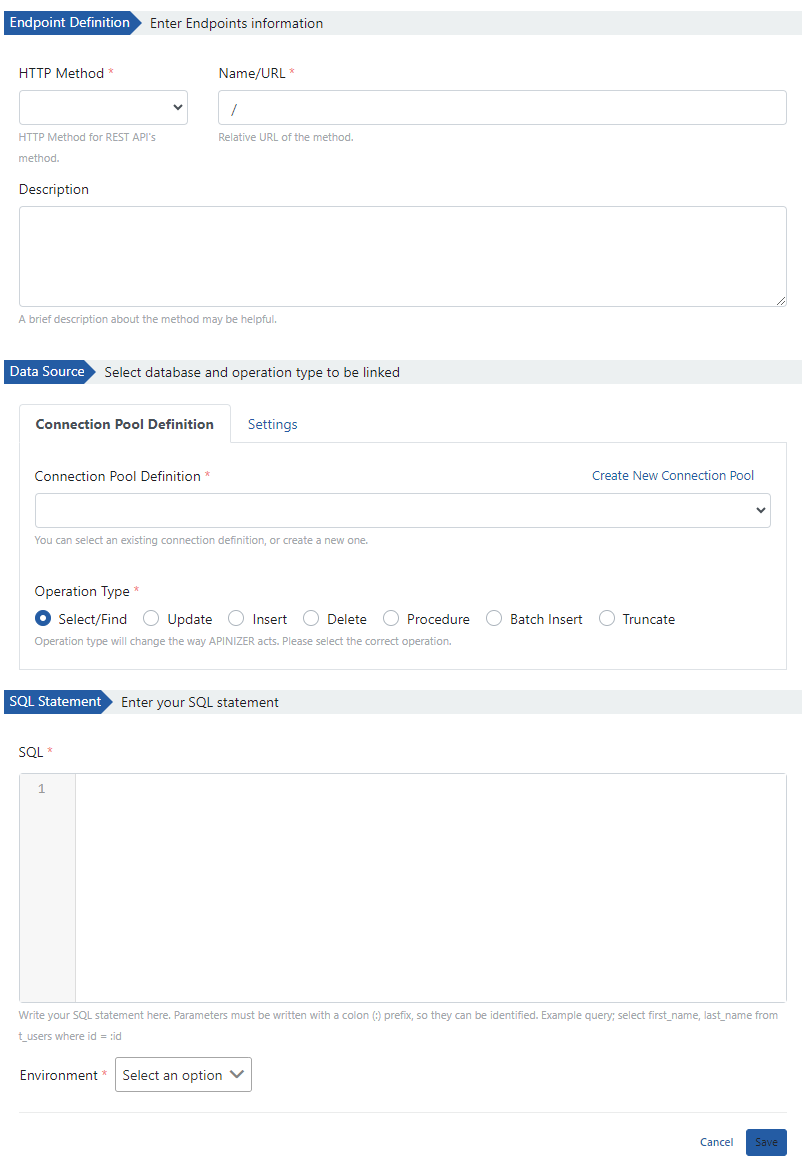 Fields for GET endpoint