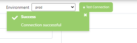 Test Connection Başarılı