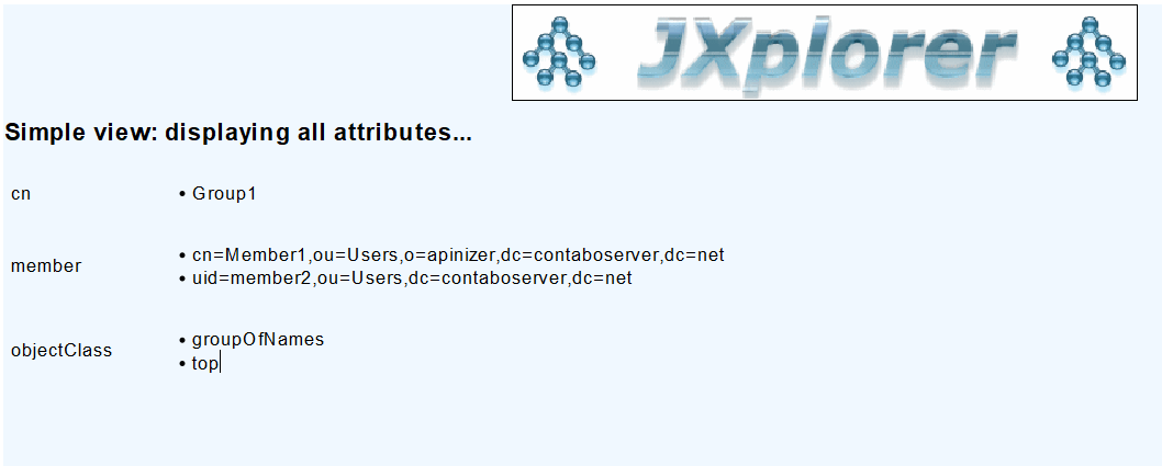 JXplorer Grup Örneği