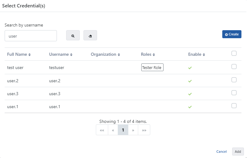 Adding Credential