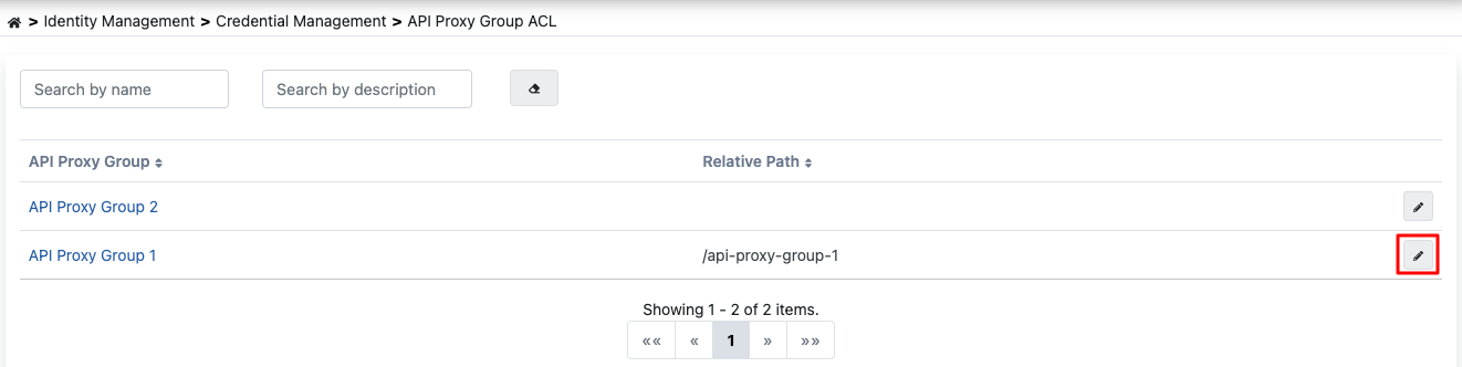 API Proxy Group List