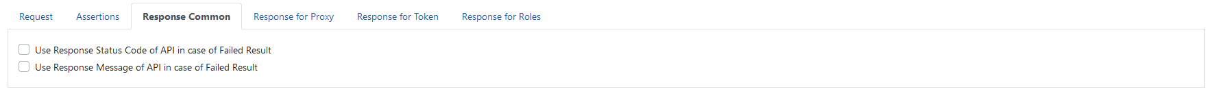 Common Response Tab