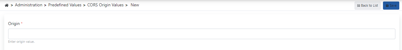 Creating CORS Origin Values