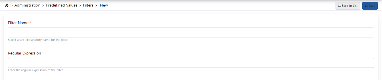 Creating Filter
