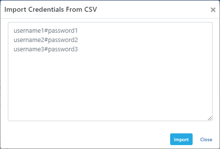 Bulk Credential Import via CSV