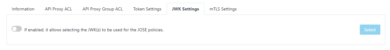 JWK Settings
