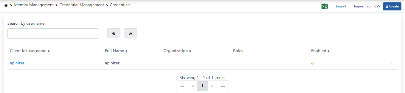 Credential List