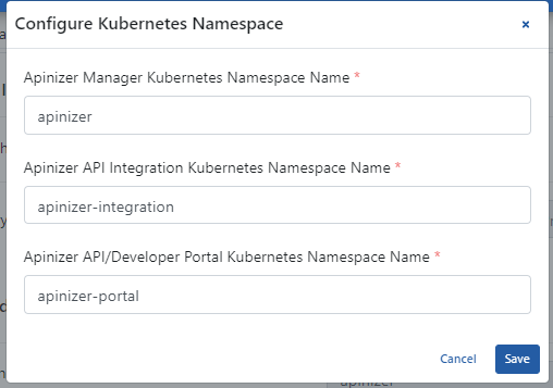 Kubernetes Namespace Settings