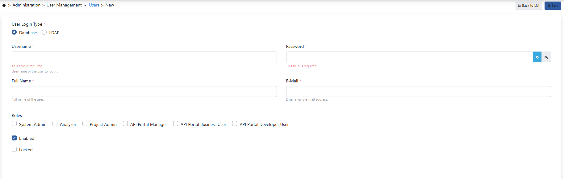 Creating User